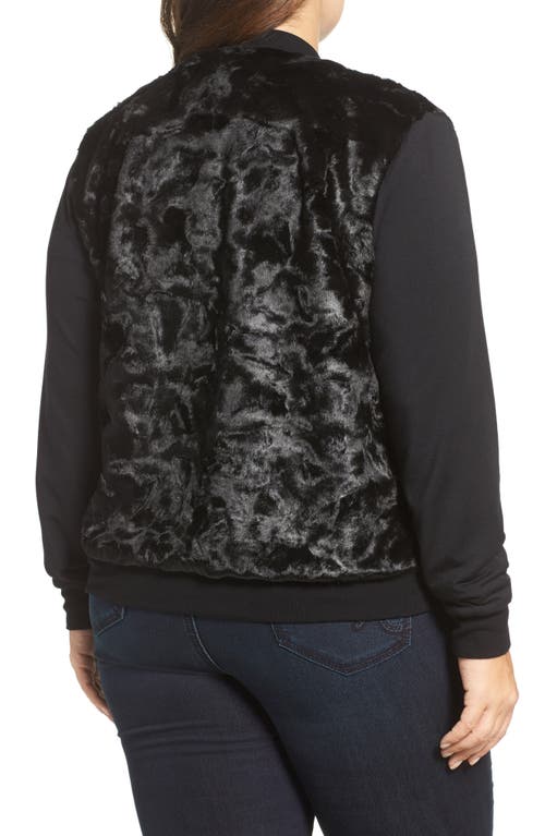 Tart Watson Faux Fur Bomber Jacket In Black