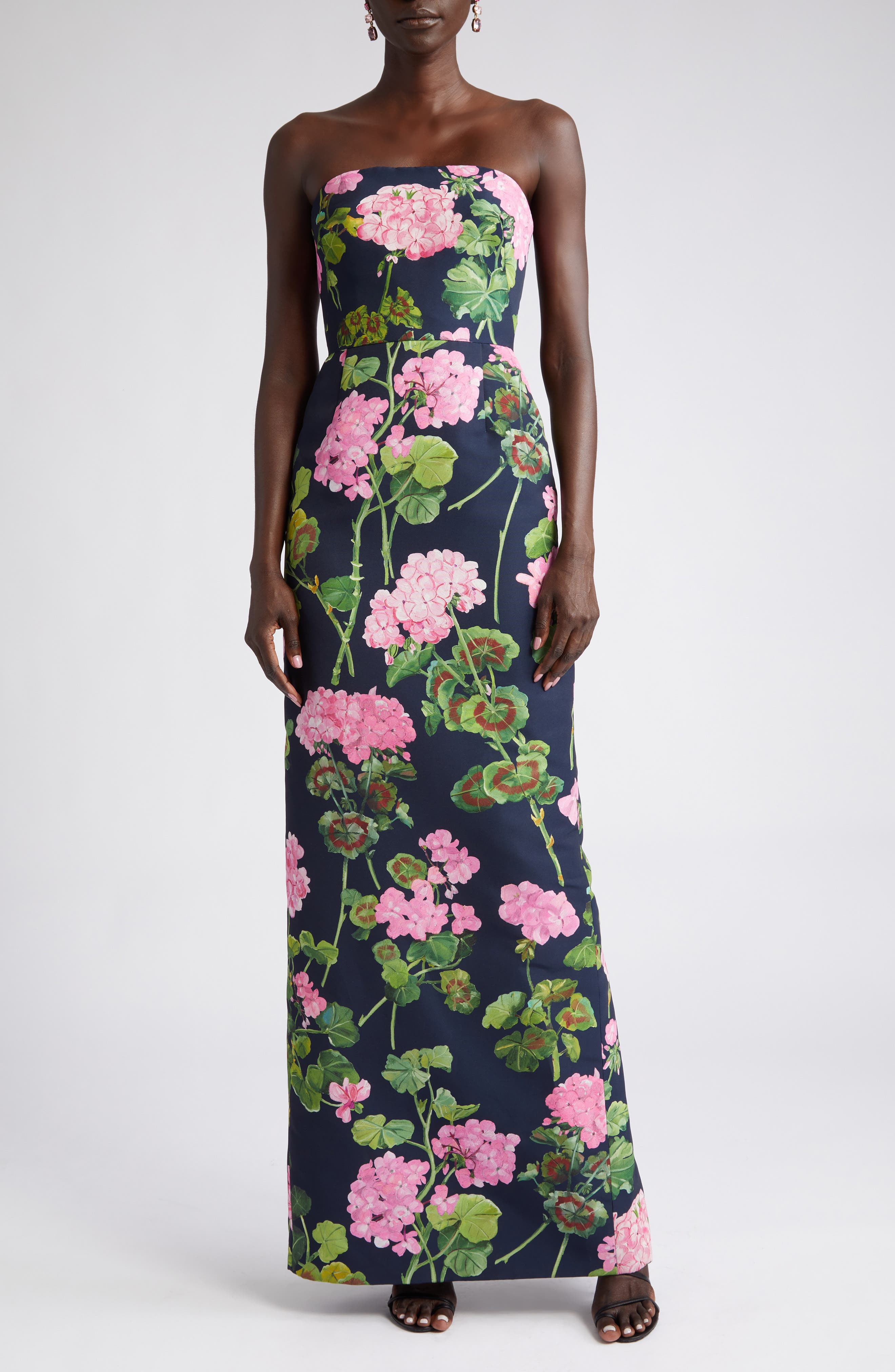 oscar de la renta geometric-print silk maxi dress Oscar de la Renta