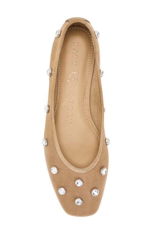 Shop Katy Perry The Evie High Crystal Ballet Flat In Dark Blush