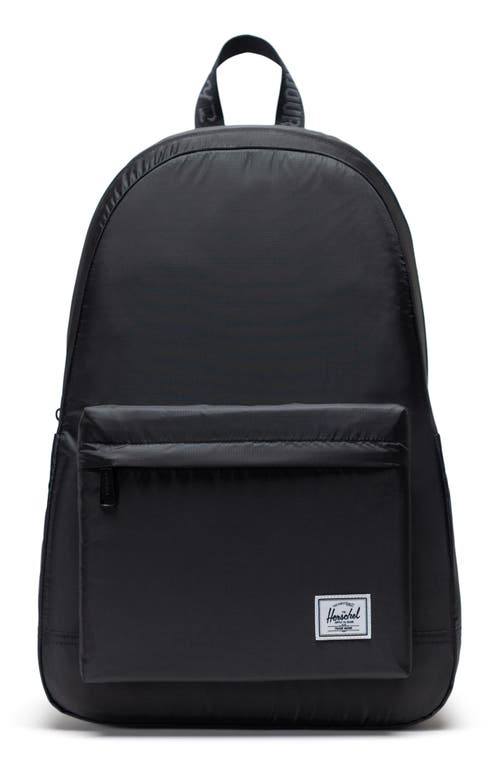 Rome Packable Ripstop Backpack in Black