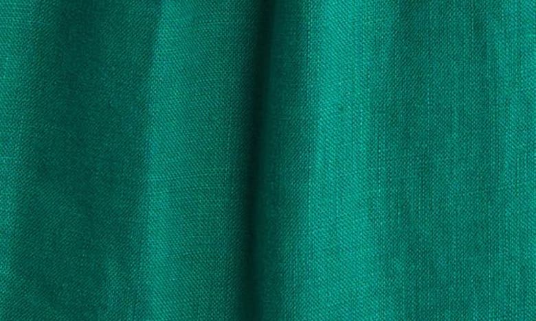 Shop Nation Ltd Esme Cold Shoulder Crop Linen Top In Verdant Green