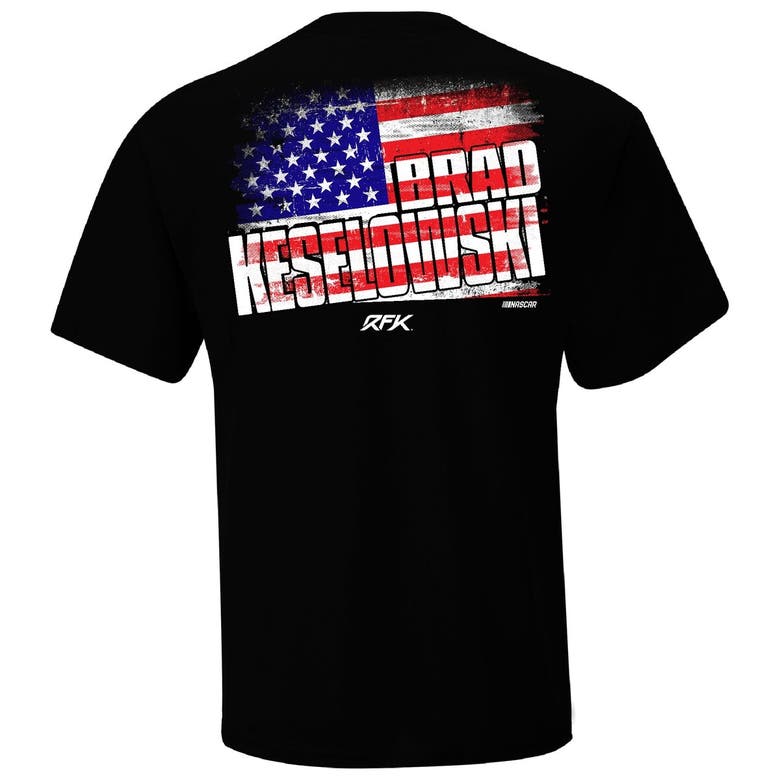 Shop Checkered Flag Sports  Black Brad Keselowski  Flag T-shirt