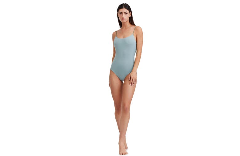 Au Naturel By Gottex Reversible Solid Scoop Neck One Piece Swimsuit With U Shape Back In Emerald