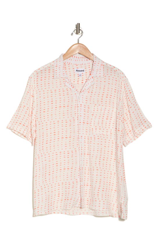 Shop Abound Painted Pebbles Camp Shirt In White-coral Painted Pebbles