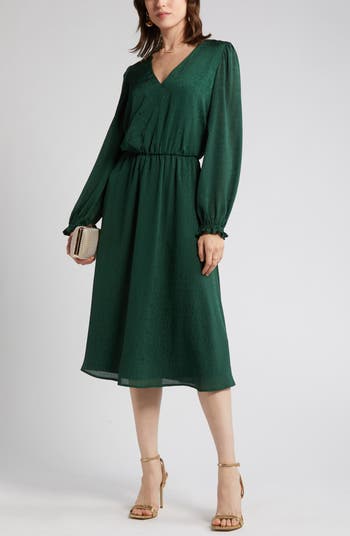 Charles henry floral wrap dress cheap