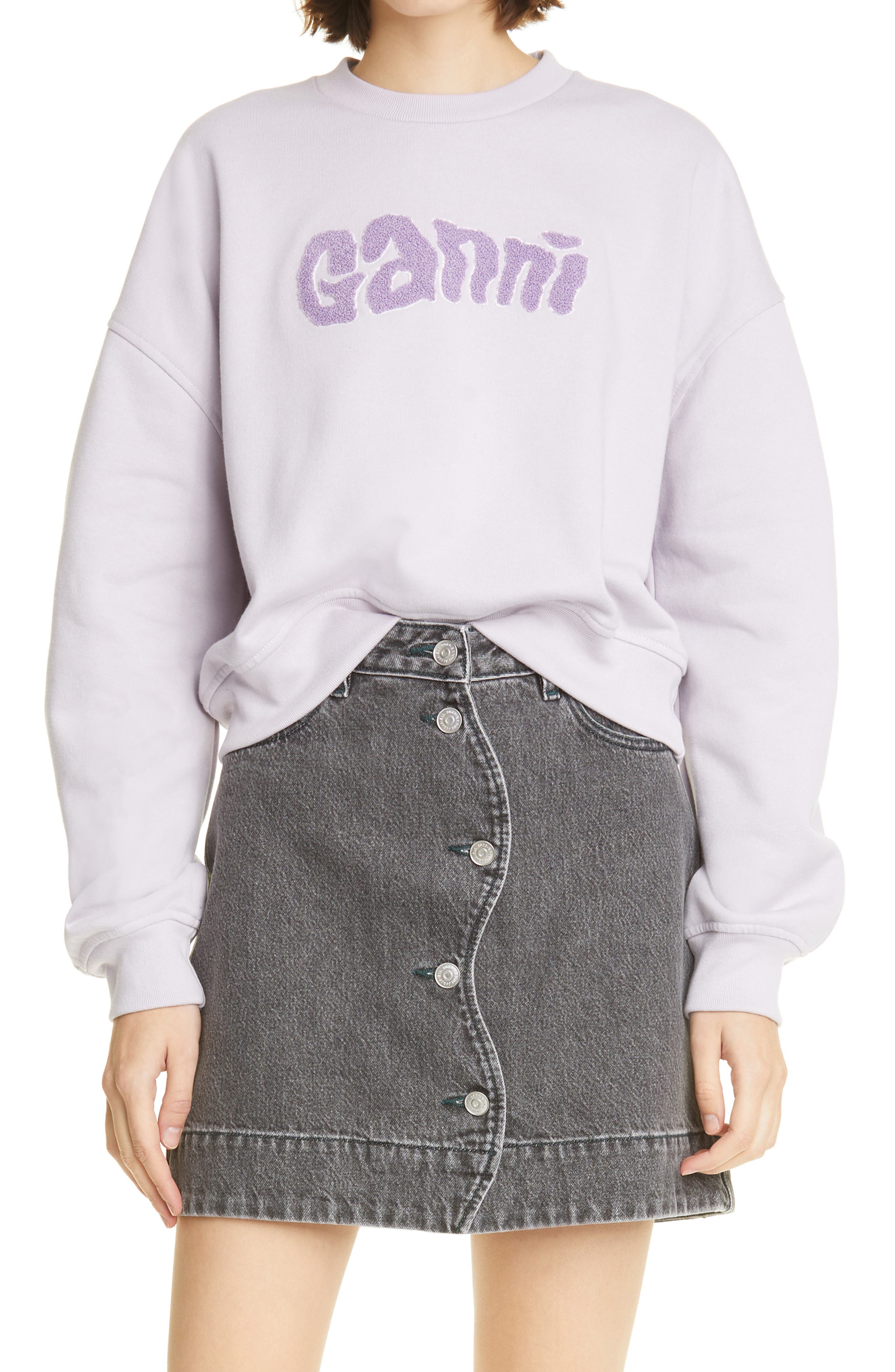 ganni logo sweatshirt