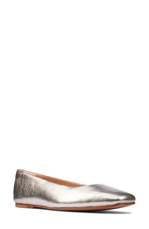 Clarks(R) Pure Ballet 2 Flat in Metallic Leather