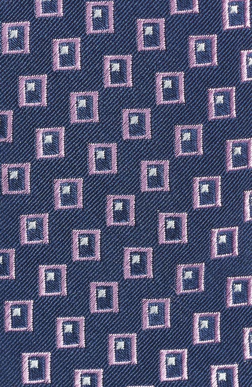 Shop Hugo Boss Boss Embroidered Silk Tie In Dark Purple