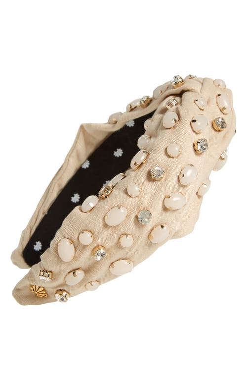 Lele Sadoughi Great Embellished Headband in Opal Bisque at Nordstrom