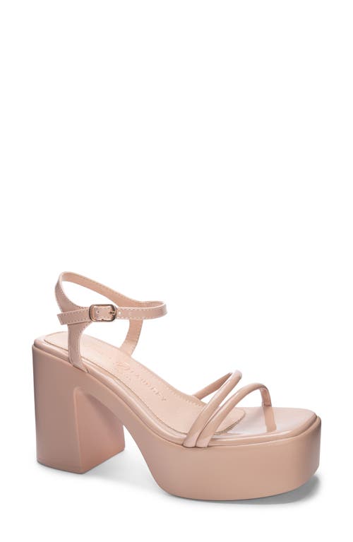 Chinese Laundry Avianna Ankle Strap Platform Sandal in Nude
