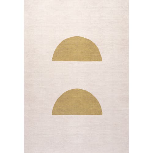 Jonathan Y Luola Minimalist Geometric Machine-washable Area Rug In Cream/moss