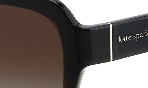 Kate Spade New York Laynes 55mm Gradient Sunglasses In Black Havana/brown Polar