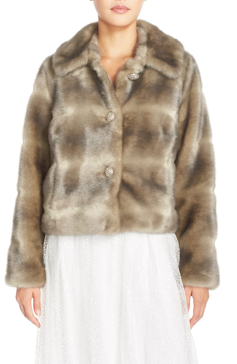 ELIZA J Faux Fur Jacket, Main, color, 031