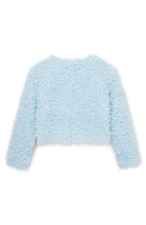 Shop Habitual Kids Kids' Shaggy Cardigan In Light Blue