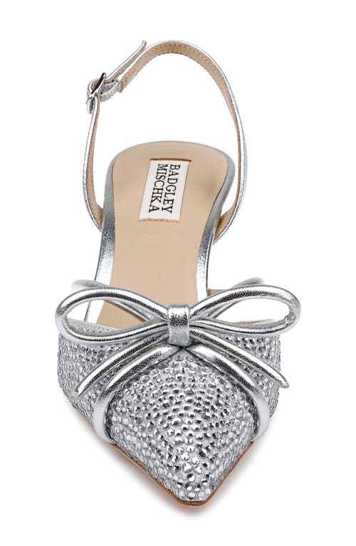 BADGLEY MISCHKA BADGLEY MISCHKA COLLECTION ANGELINA SLINGBACK POINTED TOE KITTEN HEEL PUMP