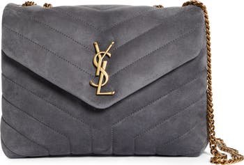 Ysl book bag online in leather and suede