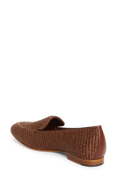 Shop Manolo Blahnik Pitakara Raffia Loafer In Brown