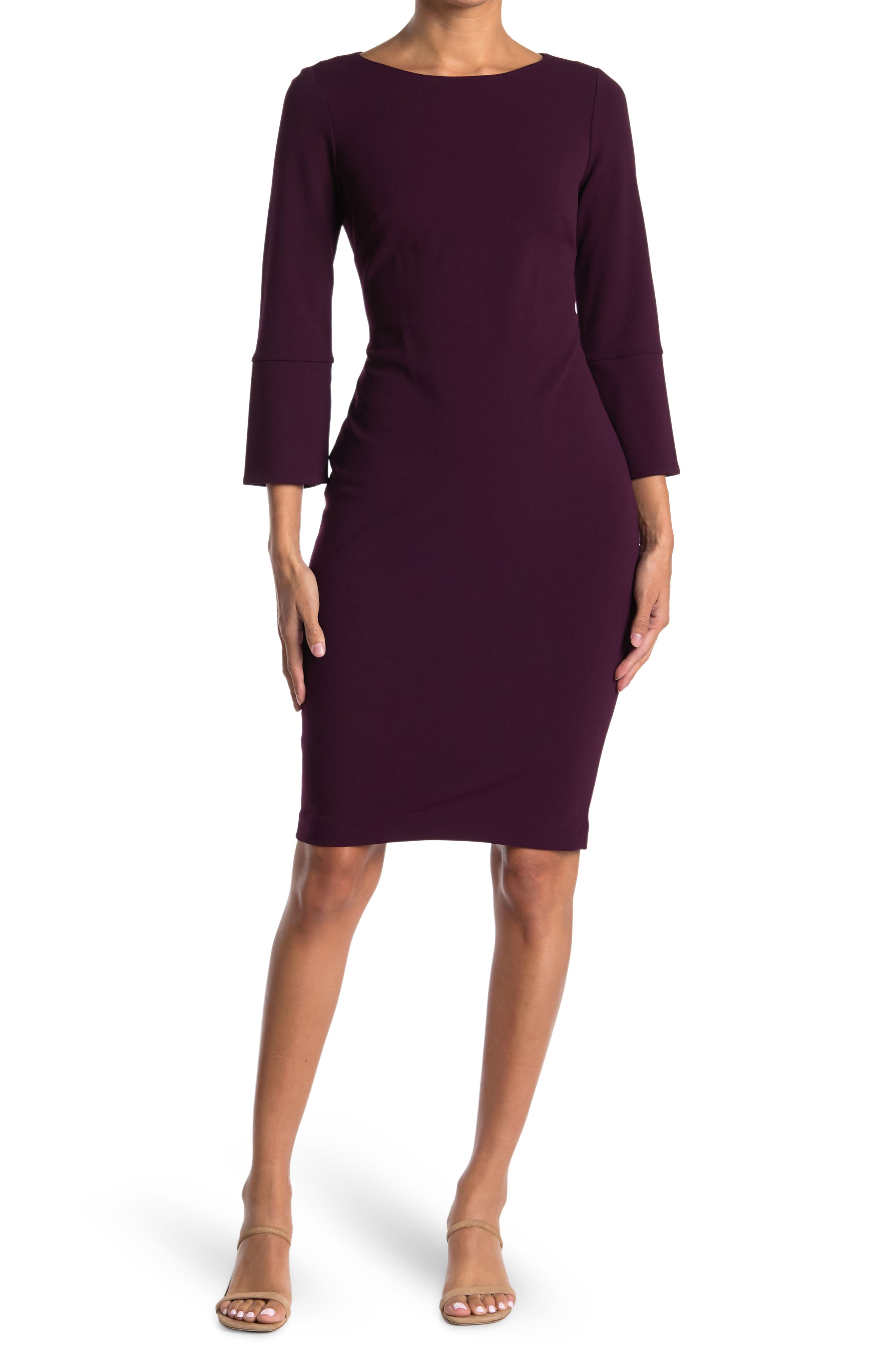 aubergine calvin klein dress