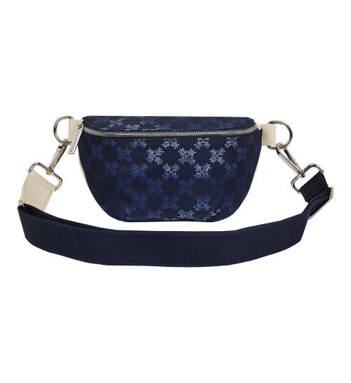 Vilebrequin Monogram Crossbody Belt Bag In Bleu Marine