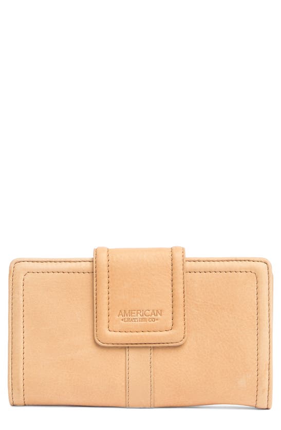 American Leather Co. Lucas Slim Leather Wallet In Cashew
