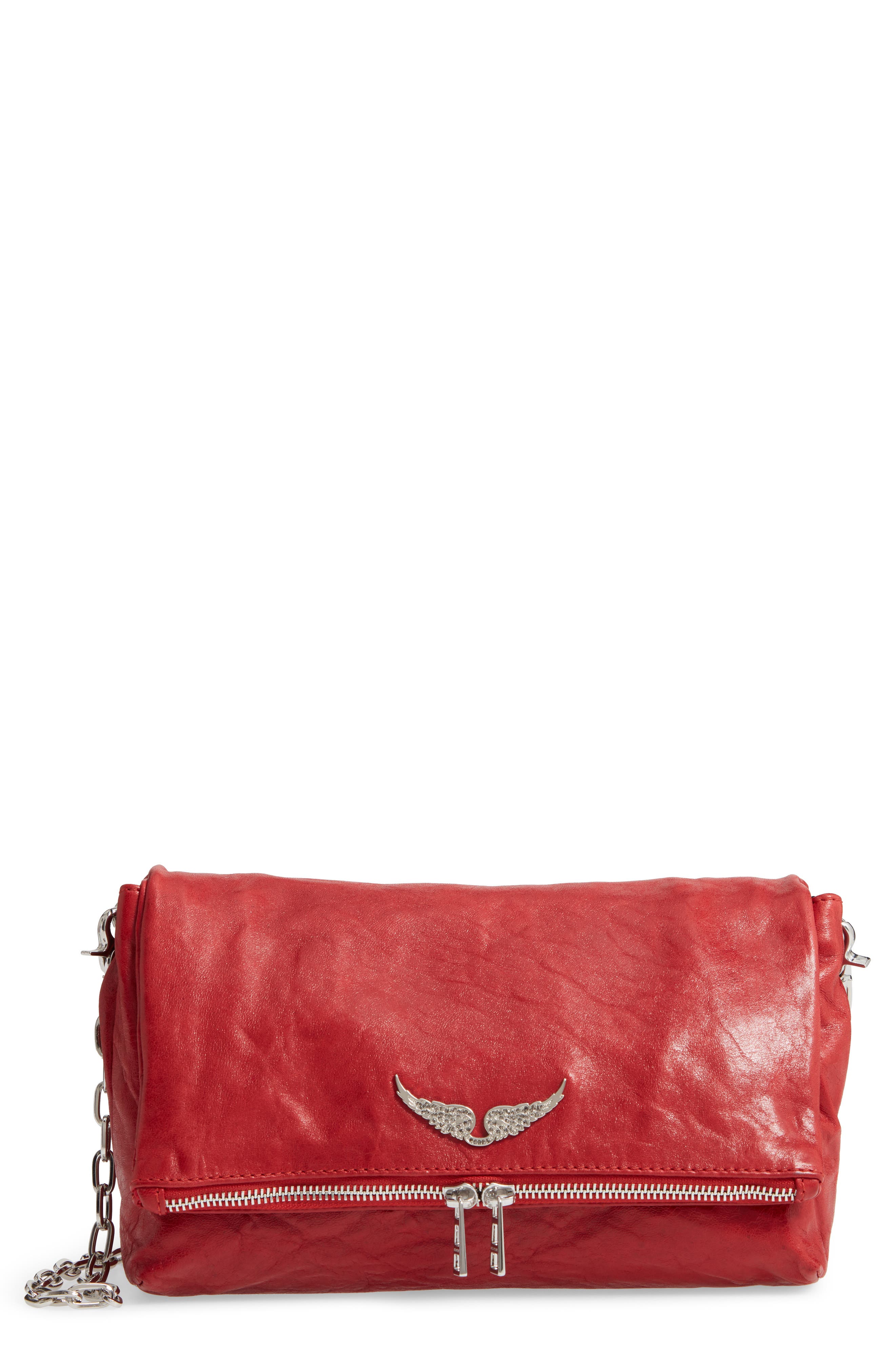 Zadig & Voltaire Rocky Crush Leather Shoulder Bag Nordstrom