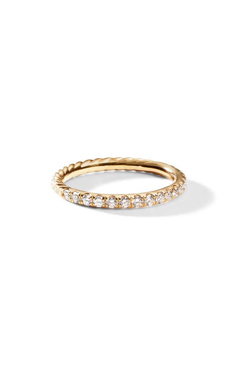 Cable Collectibles 18K Yellow Gold & Diamond Stackable Ring, 2mm