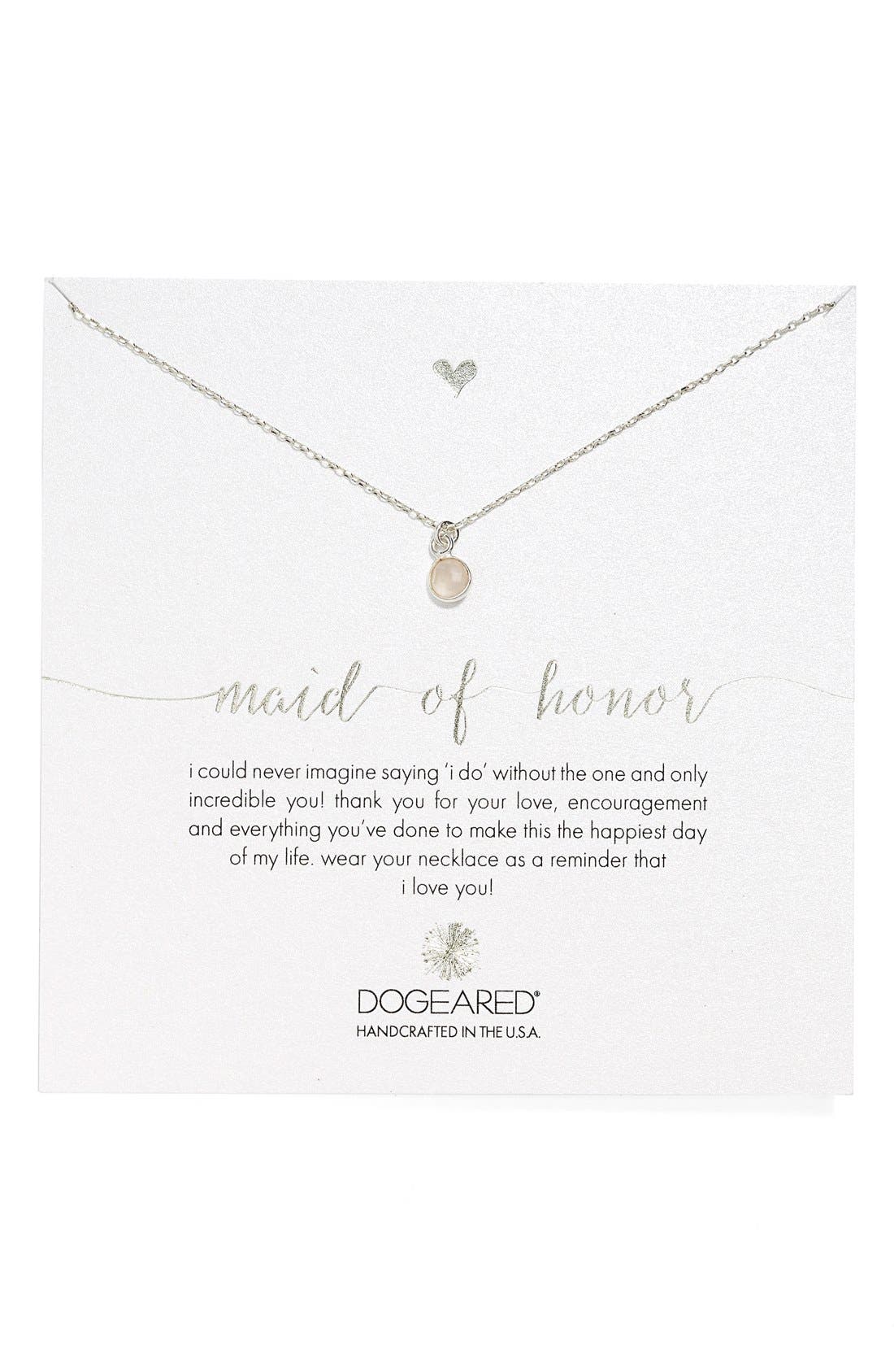 Dogeared Rose Quartz Pendant Necklace (Nordstrom Exclusive) Nordstrom