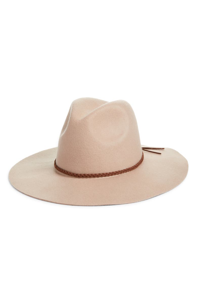 TREASURE & BOND Felted Wool Panama Hat, Main, color, TEA ROSE LIGHT COMBO