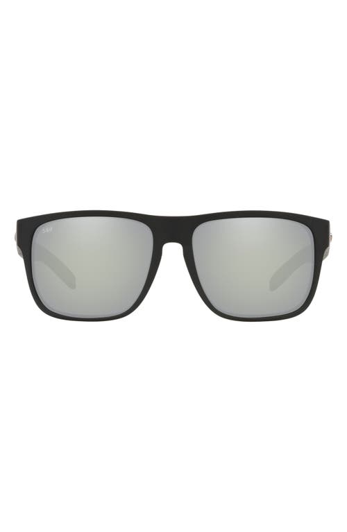 Costa Del Mar 59mm Polarized Square Sunglasses in Matte Black at Nordstrom