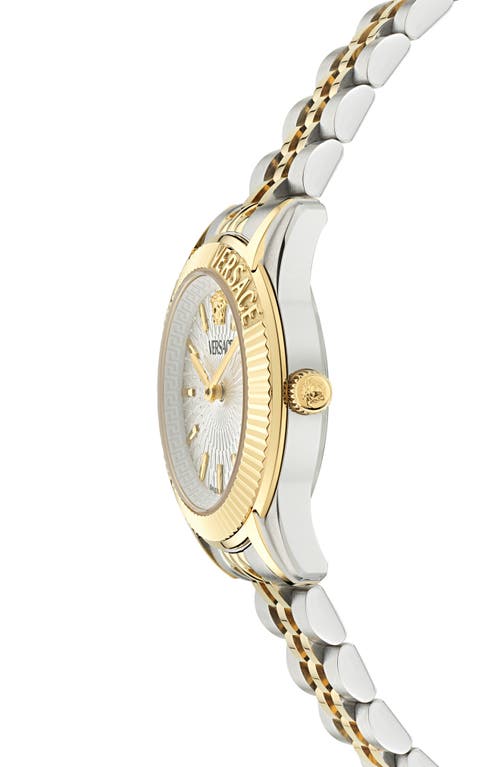 Shop Versace Petite Greca Time Bracelet Watch, 30mm In Two Tone