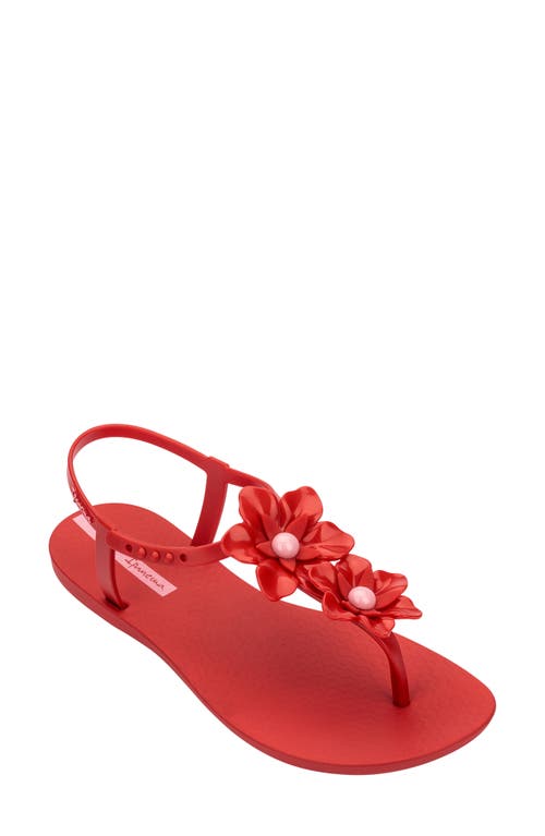 Flowers Sandal in Red