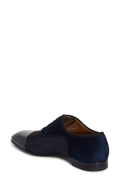 Shop Christian Louboutin Greggo Cap Toe Oxford In Black/marine