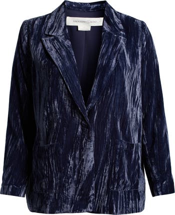 Treasure & Bond Relaxed Fit Textured Velvet Blazer