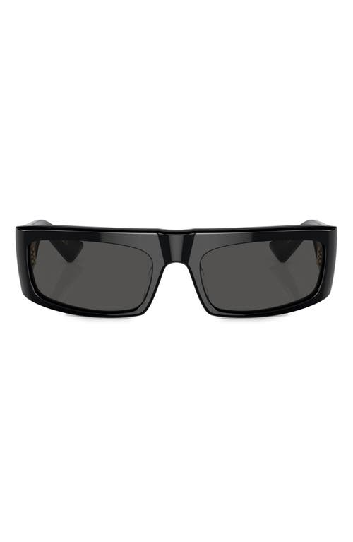 Oliver Peoples x KHAITE 1979C 56mm Rectangular Sunglasses in Black at Nordstrom