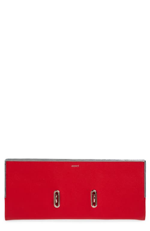 Shop Coperni Binder Leather Clutch In Red