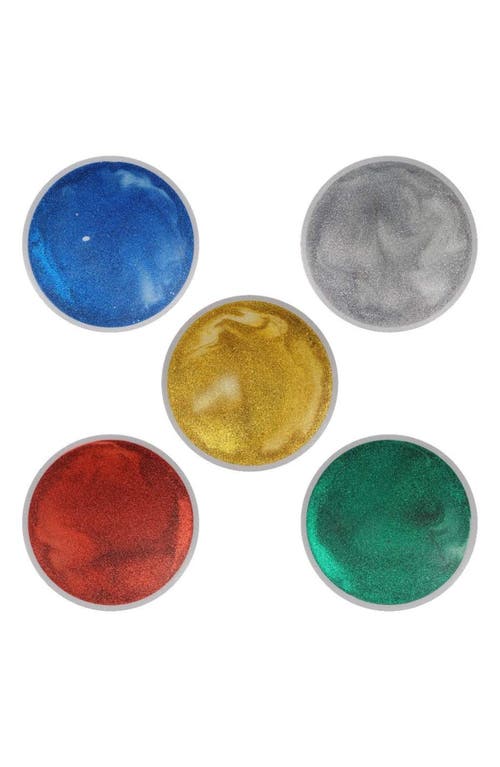 PLAYLEARN Assorted 5-Pack Round Glitter Liquid Floor Tiles in Multi at Nordstrom
