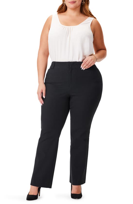 Nic + Zoe Plaza Demi Bootcut Ankle Pants In Black Onyx
