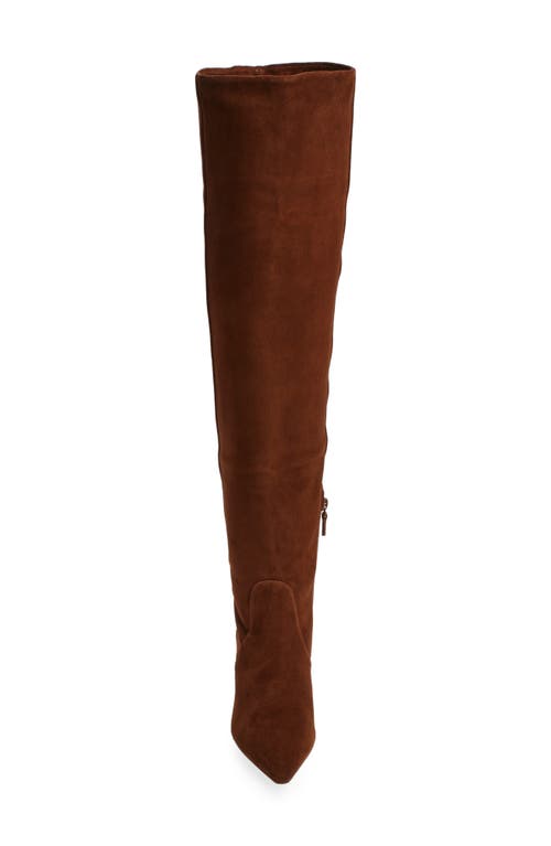 Shop Stuart Weitzman Naomi 75 Tall Boot In Deep Coffee Suede