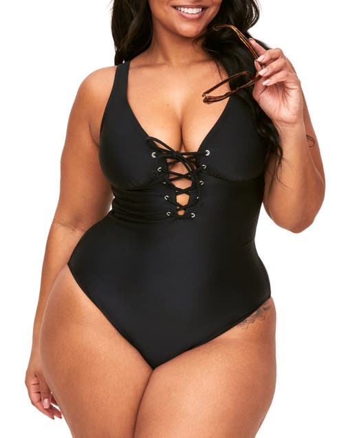 Shop Adore Me Evangeline Swimwear One-piece In Black