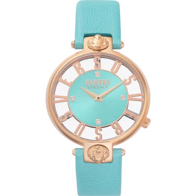 Versus Versace Kristenhof Leather Strap Watch,
