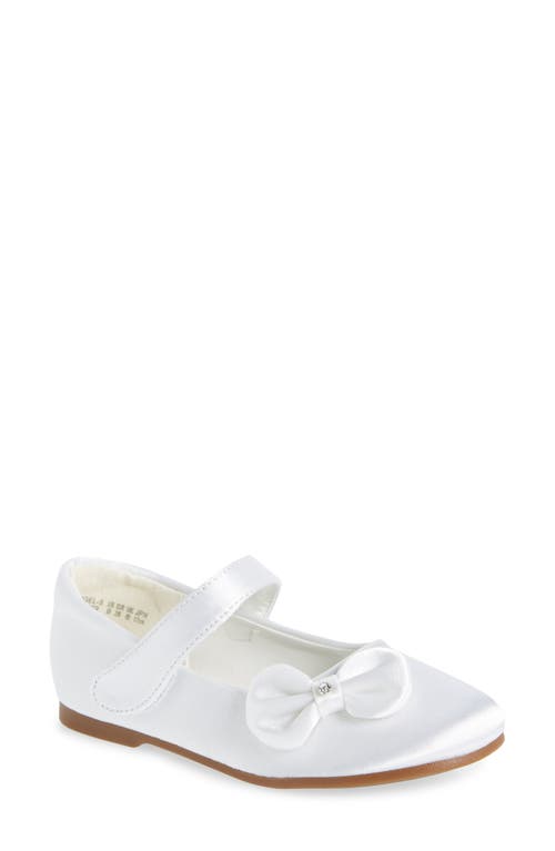 Shop Dream Pairs Kids' Angel Crystal Bow Mary Jane In White/satin