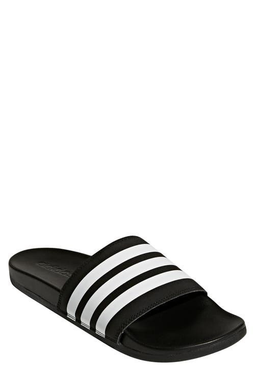 UPC 191031169818 product image for adidas Adilette Cloudfoam Plus Slide Sandal in Black/White/Black at Nordstrom, S | upcitemdb.com