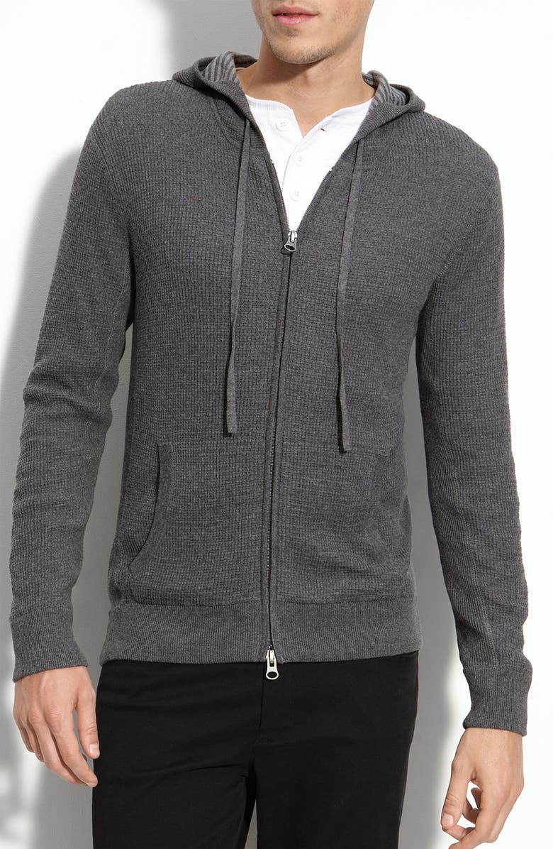 Waffle knit hoodie Clearance