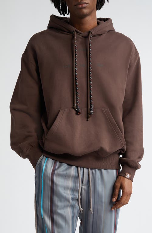 x Song for the Mute Cotton French Terry Hoodie in Brown