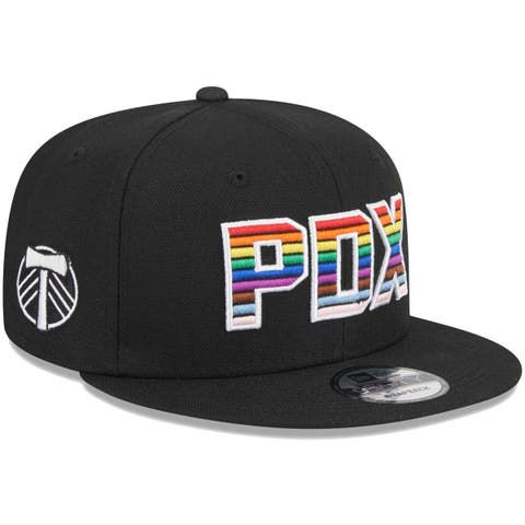 Men's New Era Black Portland Timbers Pride 9FIFTY Snapback Hat