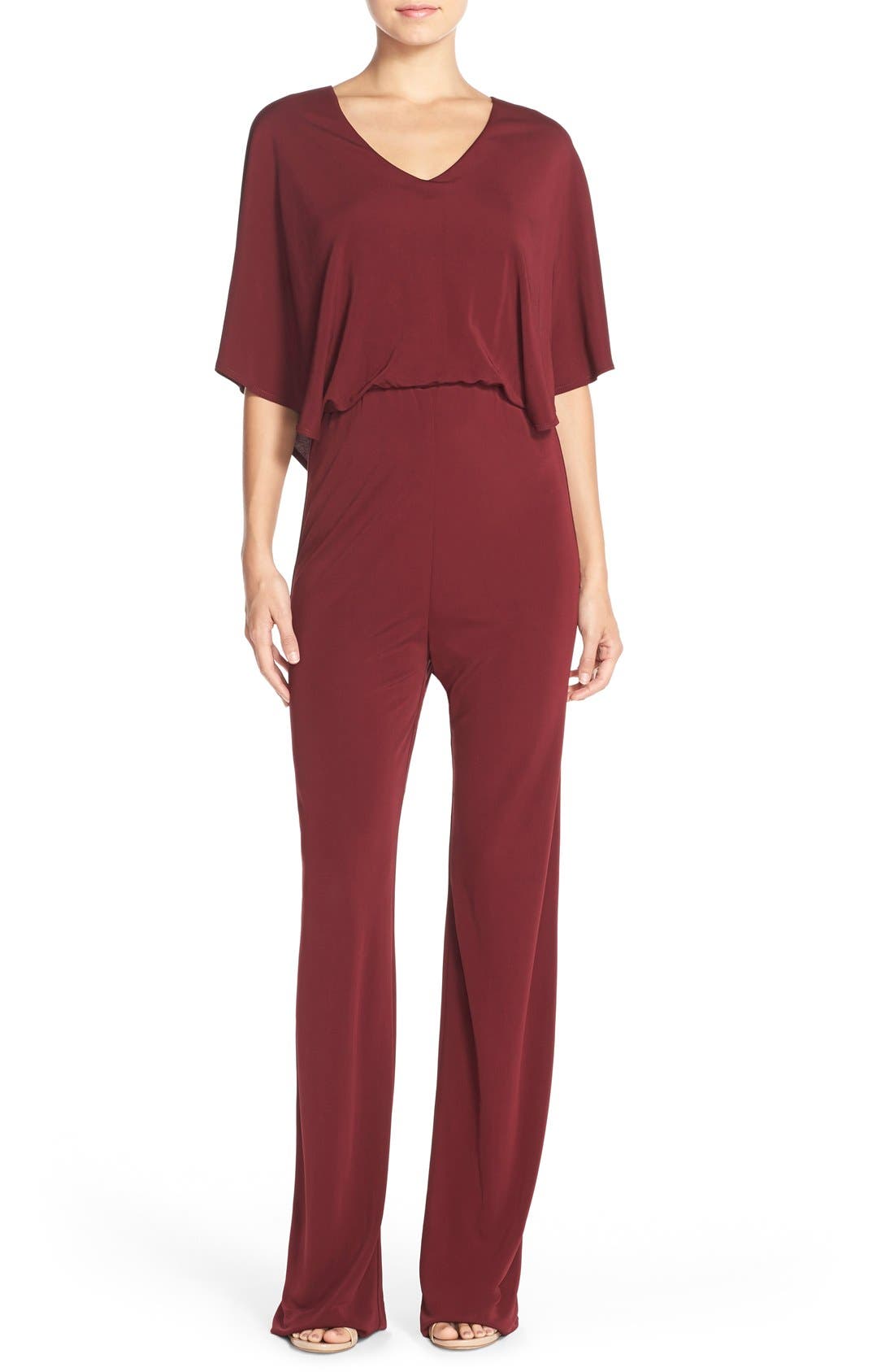 Trina Turk Caped Jersey Jumpsuit Nordstrom