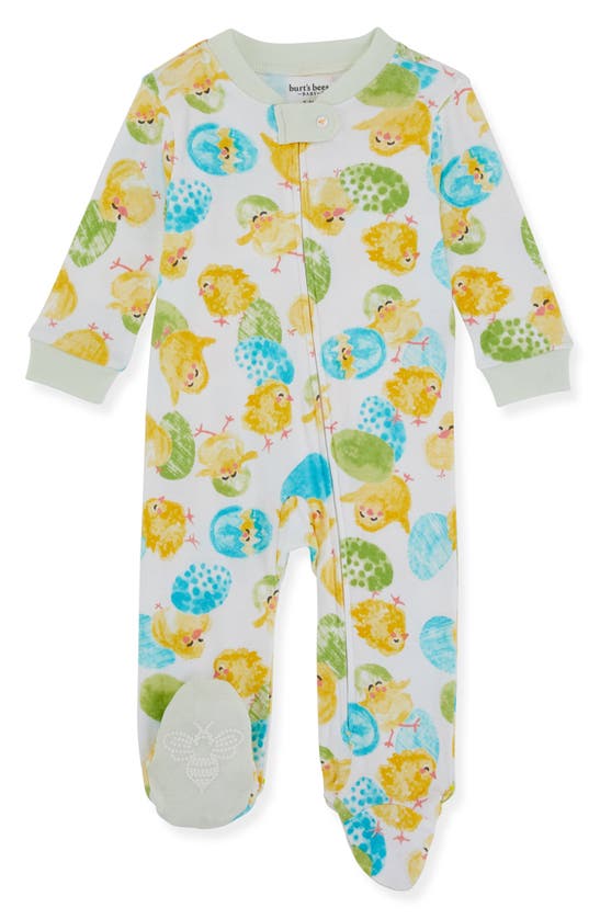Burt's Bees Baby Babies' Lil' Hatchlings Organic Cotton Coverall In Honeydew
