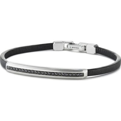 David Yurman Pave Leather Id Bracelet