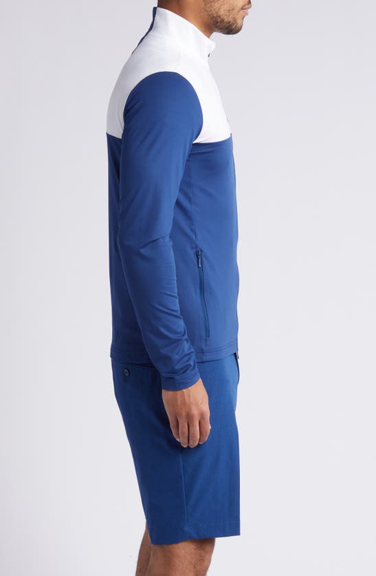 Shop J. Lindeberg Banks Zip-up Performance Jacket In Estate Blue