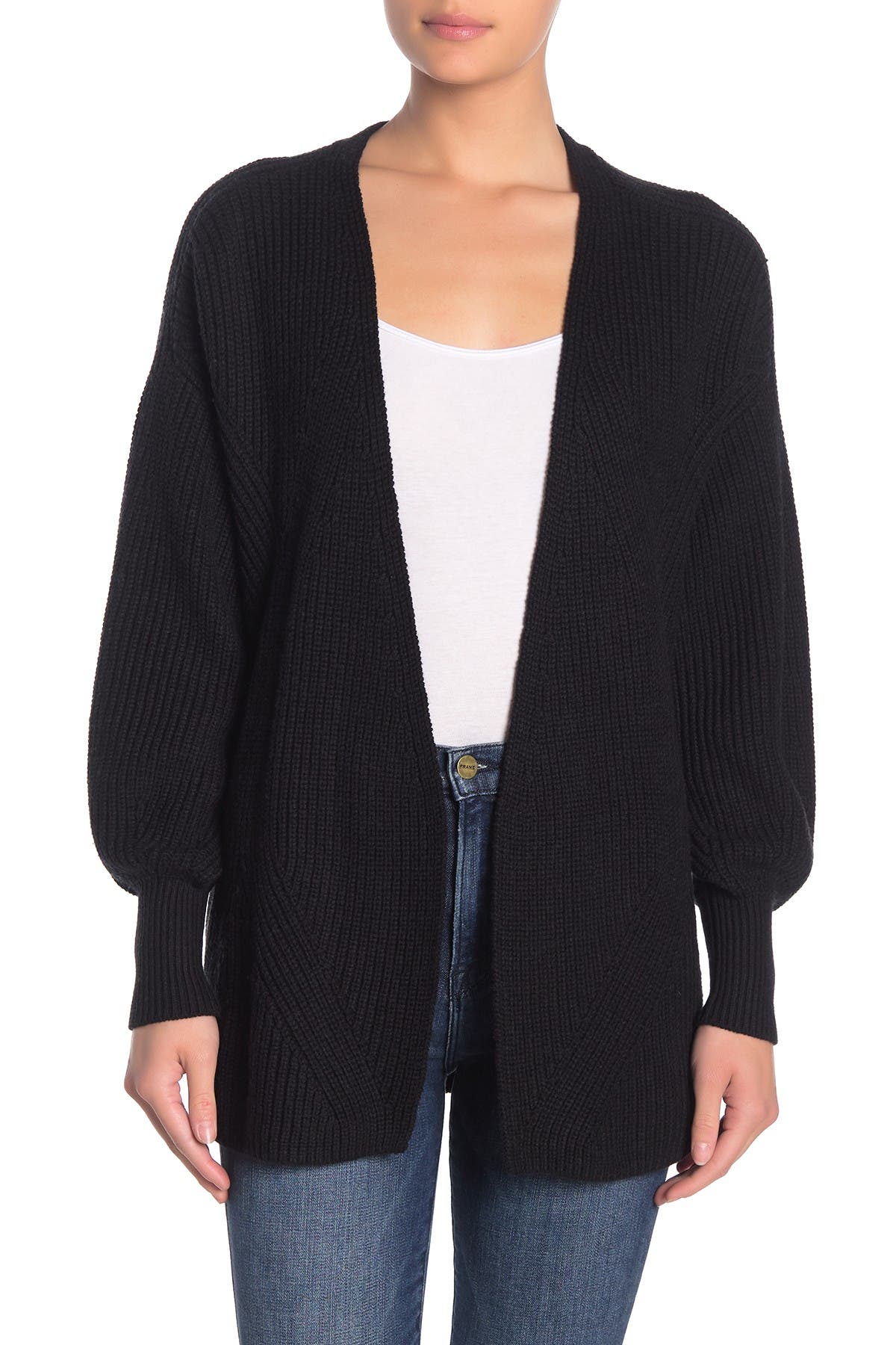 knit tie cardigan